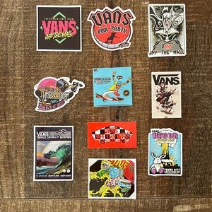 VANS STICKERS 10 UNIQUE STICKERS